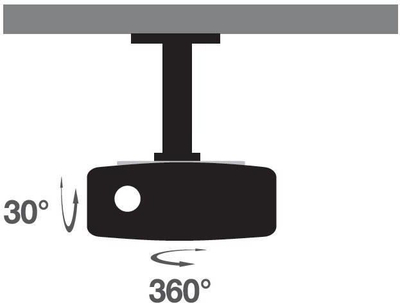 Mbajtëse projektori Techly ICA-PM 200WH, 15kg, e bardhë