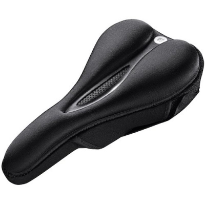 Mbulesë xheli për shalë biçiklete Rockbros Gel Cover, me rripa Velcro, e zezë
