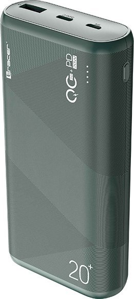 Power bank Tracer Kori, 20000mAh, QC 3.0 PD 20W, jeshil