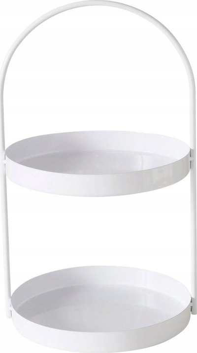 Organizues metalik Boltze Home Joko, me 2 nivele, 25 cm, i bardhë