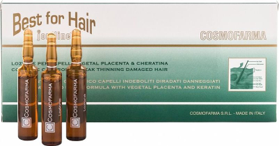 Locion flokësh Cosmofarma Best for Hair, kundra rënies së flokëve, me placentë bimore dhe keratinë