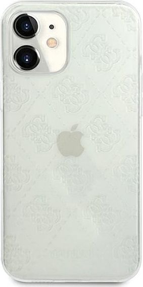 Futrollë telefoni Guess GUHCP12S3D4GTR, për iPhone 12 mini 5.4", transparente