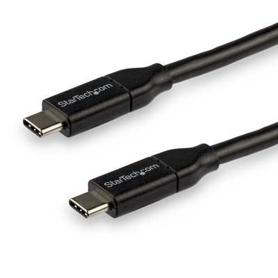 Кабел USB C во USB C StarTech.com USB2C5C3M, 3 m, 100W PD, црн