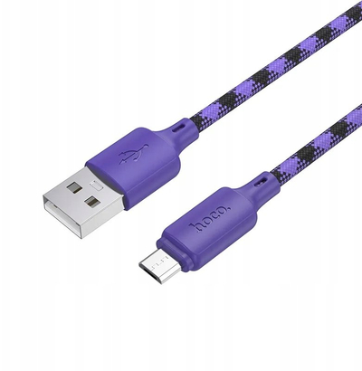 Kabllo USB Hoco X116, USB A në Micro USB, 1m, 2.4A, gradient vjollcë