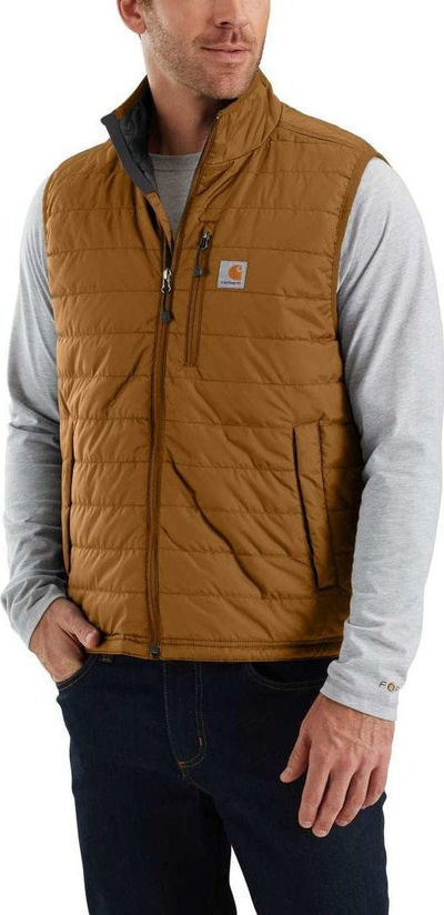 Jelek pune për burra Carhartt Rain Defender, i lehtë, i mbushur, najlon CORDURA, kafe Carhartt Brown