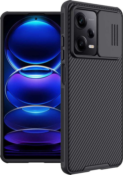 Maskë mbrojtëse Nillkin CamShield Pro për Xiaomi Redmi Note 12 Pro POCO X5 Pro 5G, me mbrojtje kamere, e zezë