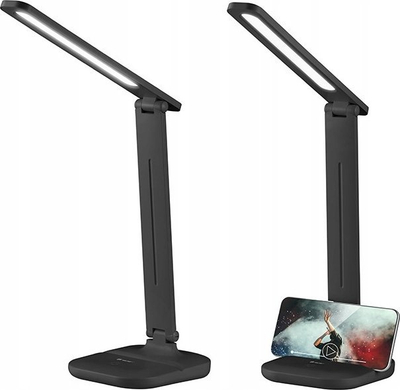 Lampë tavoline Borland TRAOSW47185, LED, me bateri, e zezë