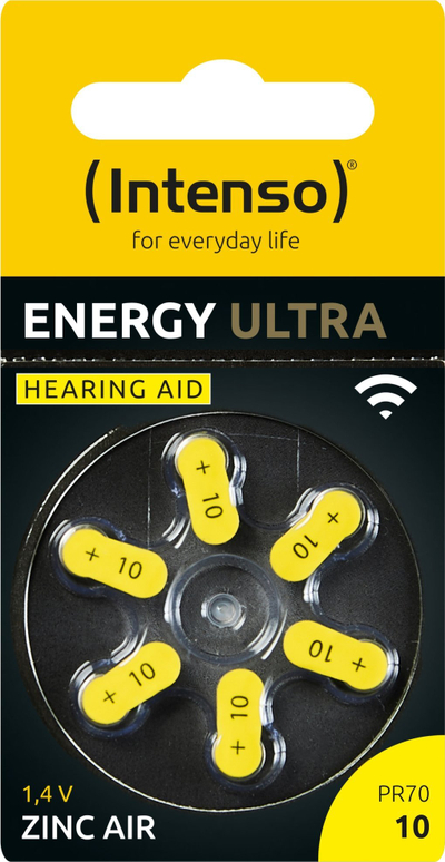 Bateri për aparate dëgjimi Intenso Energy Ultra A10, 1.45V, zinc-air, 6 copë