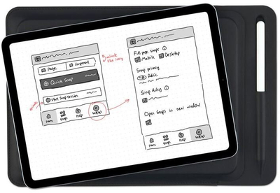 Mbështjellës për tabletë Pipetto Ultra Slim Sleeve, për iPad deri në 11", i zi