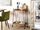 Karrocë kuzhine BALME Metal Kitchen Trolley, 2 rafte, me rrota, dru i errët edhe metal i zi