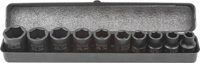 Set çelësash goditës Rockforce 1/2", 6-këndësh, 10-24mm