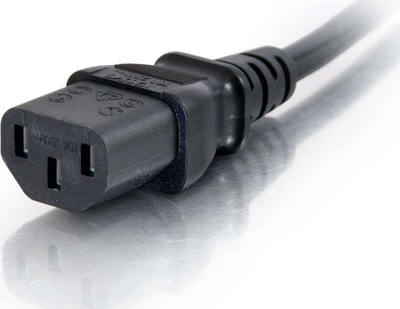 Kabllo rryme C2G European Power Cord, 2m, 16 AWG, e zezë