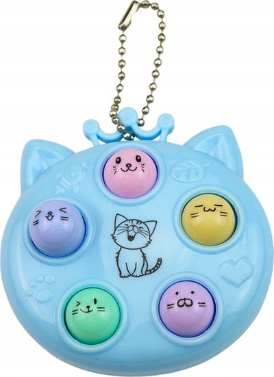 Varëse çelësash lojë mini Whack A Mole Kittens, plastikë, antistres, shumëngjyrëshe