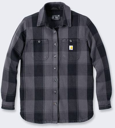 Жакна кошула Carhartt Twill за жени, за секојдневие, Black Grey