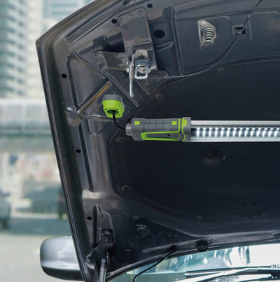 Lampë pune GYS palosëse për nën kapak motori Tri Pod, LED, 120 drita, gri me jeshile