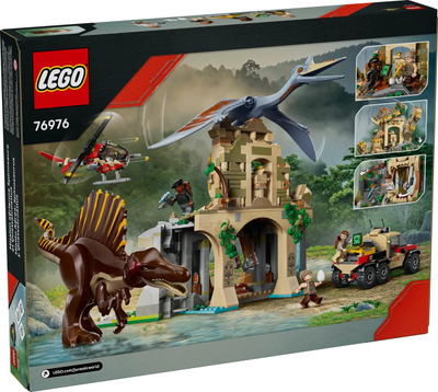Lodër konstruktore LEGO Jurassic World 76976 Spinosaurus & Quetzalcoatlus, set dinosaurësh, për fëmijë