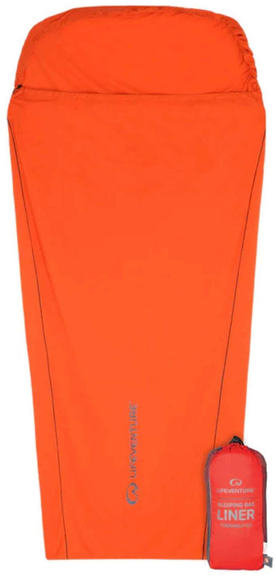Shtresë termike për thes fjetjeje Lifeventure Thermal Liner, Thermolite, formë mummy, portokalli