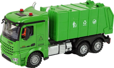 Lodër kamion plehrash me pult Truck Dancer, 2.4G, me drita e zë, jeshil