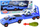 Set lodër policie makine me helikopter, DIY, me rimorkio, blu
