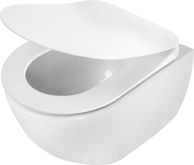 WC e varur Deante Peonia Zero CDE 6ZPW, qeramike, antibakteriale, e bardhë