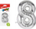 Balon heliumi MFP Party, numri 8, 75 cm, argjend