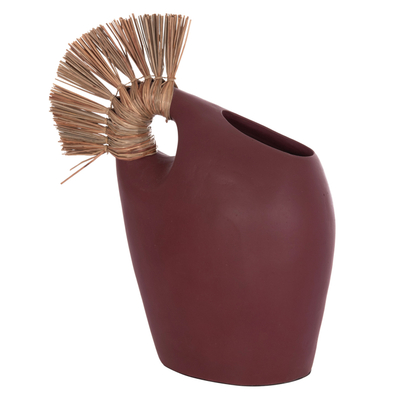 Vazo dekorative HomeMarkt Alica2, terrakotë, 44x18x50cm, burgundy