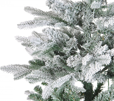 Pemë Krishtlindjes MIETTE Snowy, 180cm, me drita LED, e bardhë
