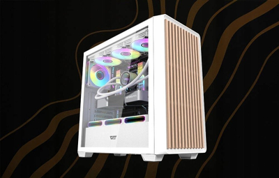 Kasë kompjuteri DarkFlash DS900WD, Midi Tower, e bardhë, pa ventilatorë