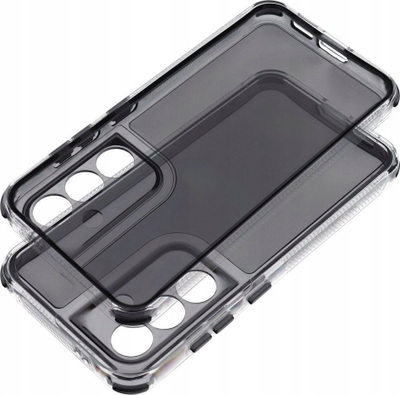 Futera telefoni Matrix për Xiaomi Redmi Note 13 Pro 4G Poco M6 Pro 4G, transparente, me pjesë të pasme të zezë