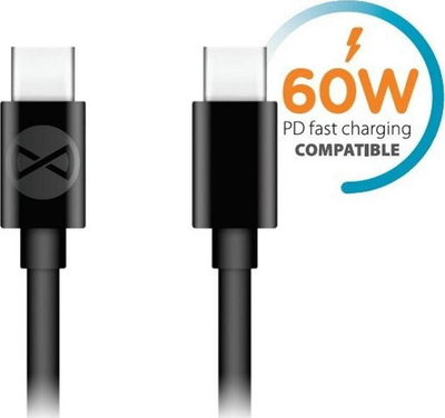 Кабел USB-C во USB-C Forever, 60W Power Delivery, 1m, црн