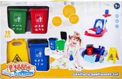 Set lodër karrocë pastrimi MEGA CREATIVE 459735, 18 pjesë, shumëngjyrësh