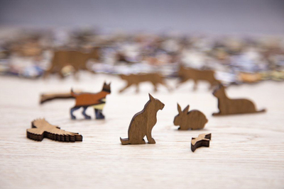 Puzzle druri Animal Puzzle Lion, 100 copëza, shumëngjyrësh