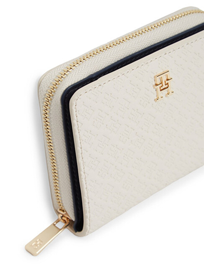 Portofol Tommy Hilfiger TH Icon Med ZA AW0AW18474, me flap, i mesëm, beige