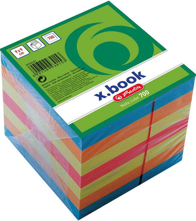 Fletore kubike Herlitz X-BOOK, 9x9x9 cm, shumëngjyrëshe
