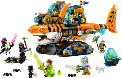 Set ndërtimi LEGO DREAMZzz Tiger Shark Tank 71515, mbi 1500 pjesë, për fëmijë 9+, shumëngjyrësh