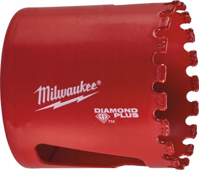 Sharrë cilindrike Milwaukee Diamond Plus, 51mm, për qelq edhe pllaka, e kuqe