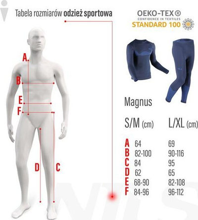 Veshje termoakive për meshkuj Nils Extreme Magnus BTZ0464, set bluzë dhe pantallona, madhësia S M