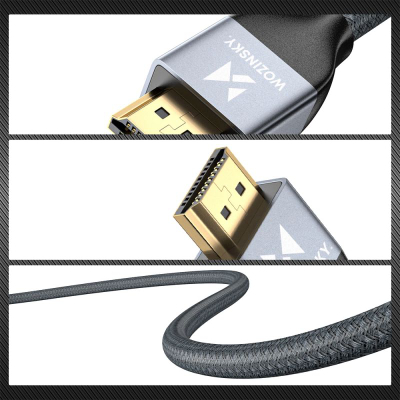 Kabllo HDMI Wozinsky WHDMI-20, 2m, HDMI 2.1, ngjyrë argjendi