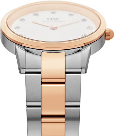 Orë dore Daniel Wellington Iconic Link Lumine 32 RG/S White DW00100358