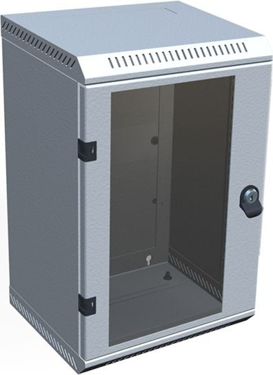 Dollap muri Triton Delta RBA-09-AS3-CAX, rack 10\", 9U, gri RAL 7035