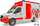 Lodër autoambulancë Bruder 02676 Mercedes Sprinter, 1:16, me figurë paramediku, e bardhë