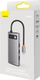 HUB USB-C Baseus 6 në 1, HDMI, RJ45, gri metalik
