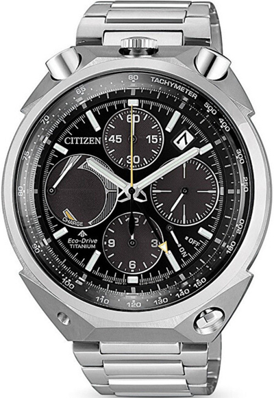 Orë dore Citizen Promaster Eco-Drive Land Chronograph Bull Head AV0080-88E