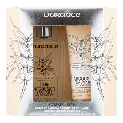 Set Durance L'Ome Sea Buckthorn, eau de toilette 100 ml + shampo për flokë dhe trup 75 ml