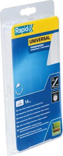 Shkop ngjitësi Rapid Glue Stick Ø12, set me 14 copë, i tejdukshëm