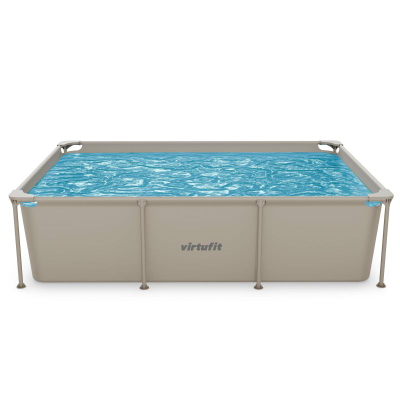 Pishinë me kornizë VirtuFit Rectangular Pool, 260 x 180 x 66 cm, me pompë filtri, bezhë