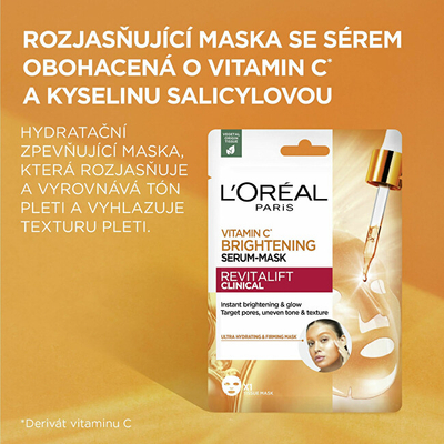 Maskë për fytyrë L´Oréal Paris Brightening Serum-Mask with Vitamin C