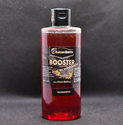 Atraktor peshkimi Baton Baits Booster Strawberry, 250ml, aromë luleshtrydhe, i kuq