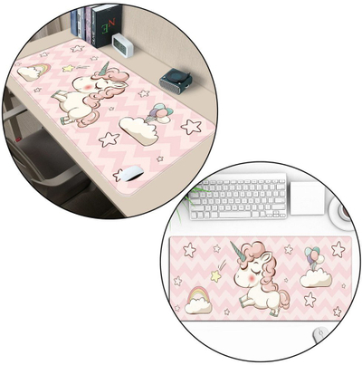 Mousepad i madh për tastierë me njëbrirësh, 80 x 30 cm, rozë