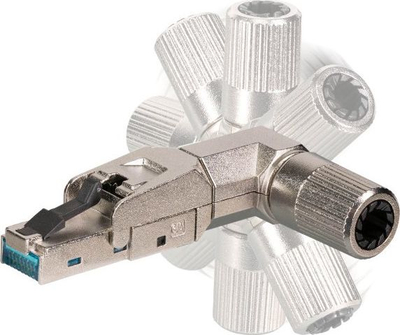 Prizë rrjeti RJ45 Premium, STP Cat.6A Class EA, field terminable, e argjendtë